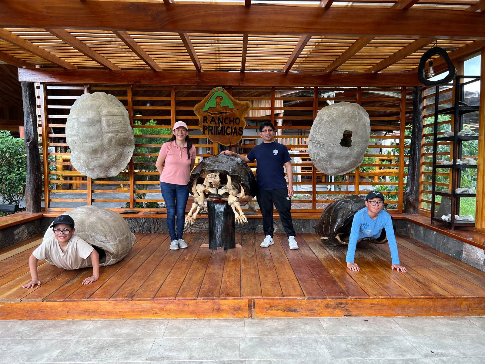 Caparazones de tortugas gigantes en el rancho